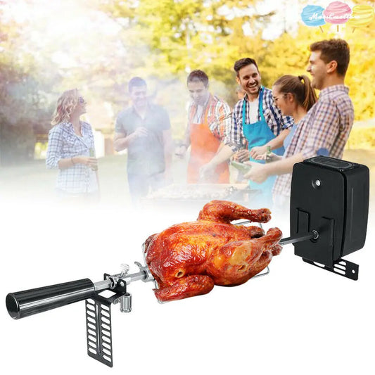 BBQ Draaigrill Set met Motor | RVS Rotisserie Kit voor Gasgrill, BBQ & Vuurkorf