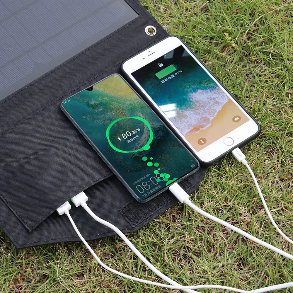40W Opvouwbaar Zonnepaneel – Draagbare USB Solar Oplader voor Telefoon & Powerbank, Camping & Outdoor