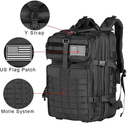 50L Taktischer Rucksack – Outdoor 3P Molle Rucksack für Reisen, Trekking, Jagd und Schulgebrauch