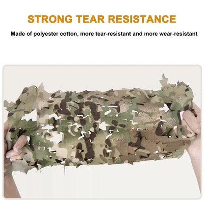 3D-Camouflage-Helmbezug mit Laserschnitt – Netzstoff in Blattform für Airsoft-, Paintball- und Jagdhelmzubehör