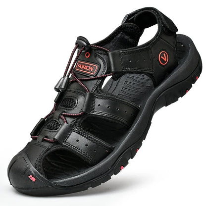 Zomerse Herensandalen – Kunstleren Casual Outdoor Sandalen met Elastische Band, Romeinse Stijl, Maat 38-48
