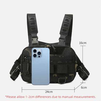 Taktische Brusttasche – Molle System Front Rig Pouch Weste für Outdoor, Camping, Radfahren, Wandern, Jagen und Angeln