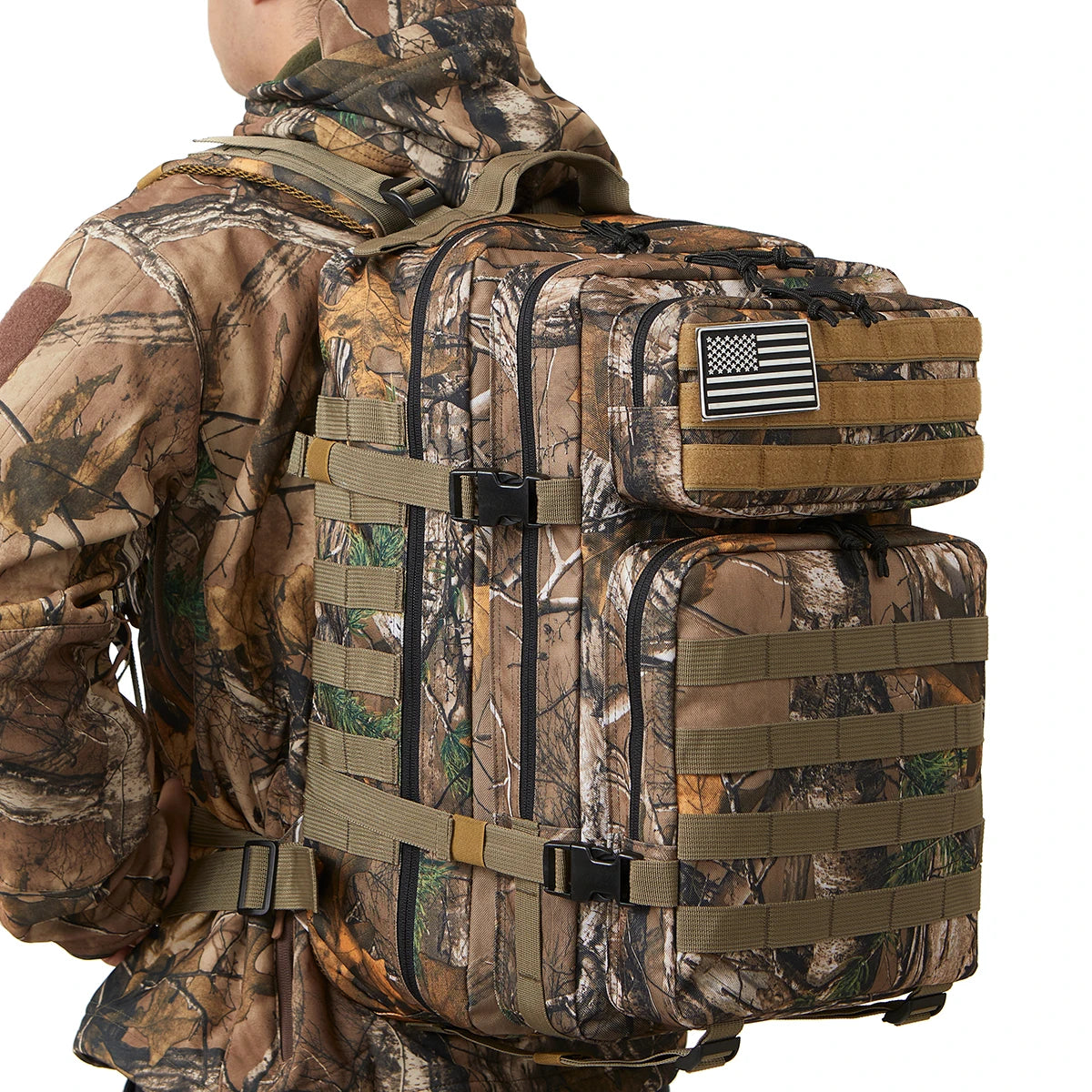 45L Tactische Rugzak met Molle – Grote Outdoor Backpack voor 3 Dagen Hiking, Trekking & Kamperen