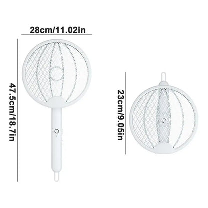 Elektrische Vliegenmepper Racket, Vouwbare Handheld Vliegen Doder met USB Opladen, Slimme Vliegval en Vlieg Mepper voor Binnen en Buiten