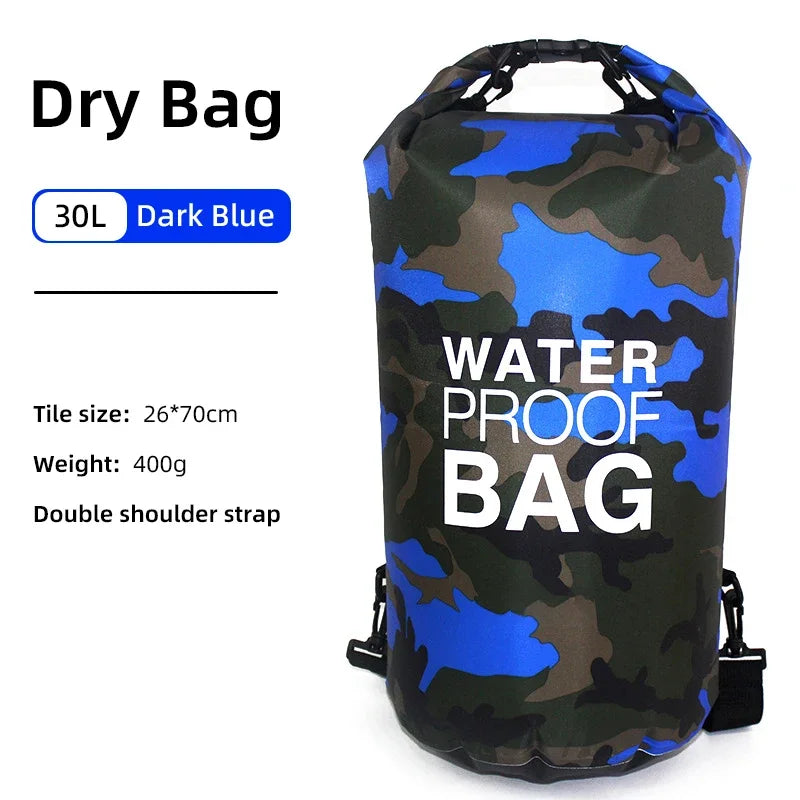 30L / 15L Waterdichte Dry Bags met Wet Scheidingsvak - Rugzak voor Kajakken, Varen, Zwemmen, en Outdoor Sporten