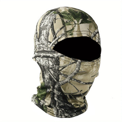 Camouflage Balaclava Hoed voor Fietsers & Jagers – Volledige Gezichtsmasker voor Buiten, Skiën, Motorhelm Binnenmuts