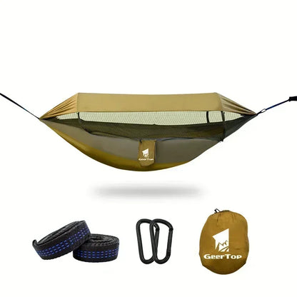 Waterdichte Nylon Hangmat - Anti-Muggen Outdoor Camping Hangmat met Zonnebescherming