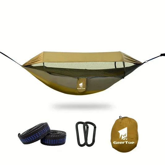 Waterdichte Nylon Hangmat - Anti-Muggen Outdoor Camping Hangmat met Zonnebescherming