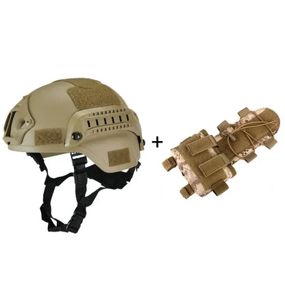 MICH2000 Airsoft MH Tactical Helm – Militärhelm mit Batterietasche für Airsoft, Jagd und Sicherheit
