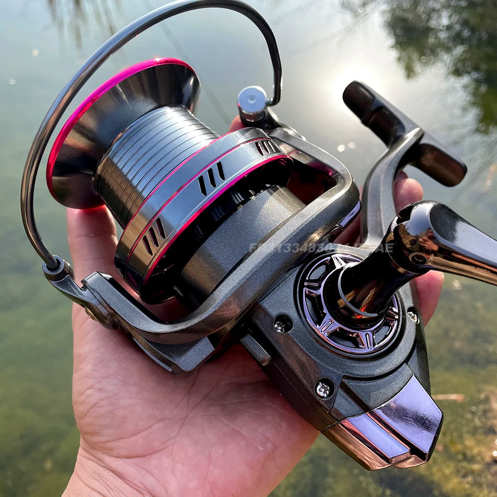 Krachtige Spinning Vismolen 12000/10000/9000 – RVS Lijnmolen met 20-30KG Max Drag, Lang Schietbereik voor Zoutwater