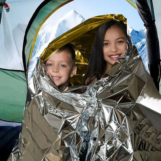 Polyester Film Survival Blanket, Waterdichte Nooddeken voor Camping, Hiking en Outdoor, Compact en Isolerend