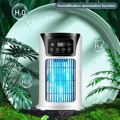 Draagbare Aircooler 18W – Multifunctionele USB Airconditioner met Ventilator en Verdampingskoeling