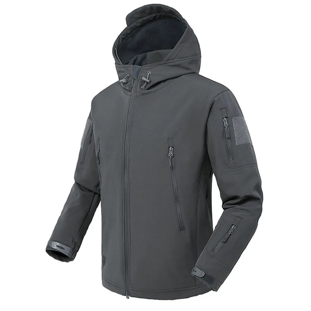 Militaire Shark Skin Softshell Jas – Winddichte, Waterdichte Tactical Hooded Bomber voor Heren