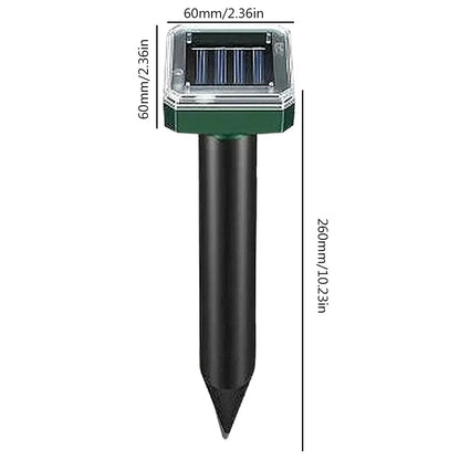 Solar Ultrasonic Muizen- en Slangen Repeller, Insectenwerende Device met Vibration en Hoogvermogen, Oplaadbare Zonenergie, IP64 Waterdicht