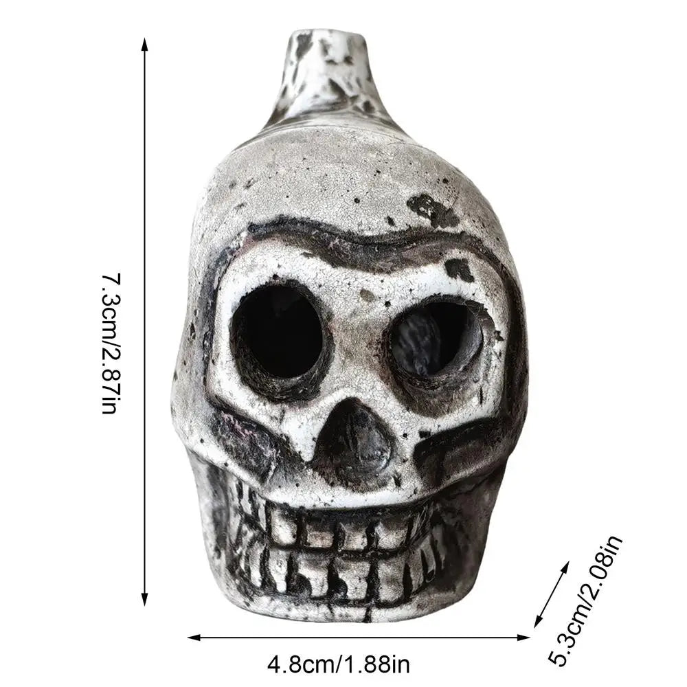 Authentiek Aztec Death Whistle, Luide Spookachtige Mensachtige Schreeuwen, Skulls en Donder Echoes, Perfect voor Camping en Noodsituaties
