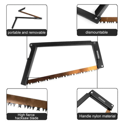 Klappbare Outdoor-Säge – 32 cm Mangan-Handsäge für Camping und Holzbearbeitung – kompakt und tragbar