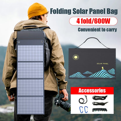 1000W Draagbaar Opvouwbaar Zonnepaneel | USB & DC Output Solar Charger voor Outdoor en Thuisgebruik
