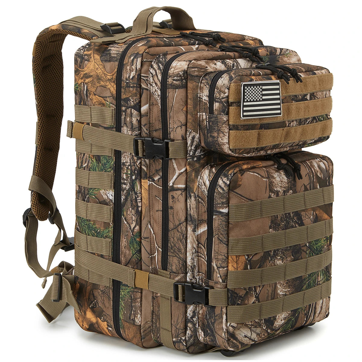 45L Tactische Rugzak met Molle – Grote Outdoor Backpack voor 3 Dagen Hiking, Trekking & Kamperen