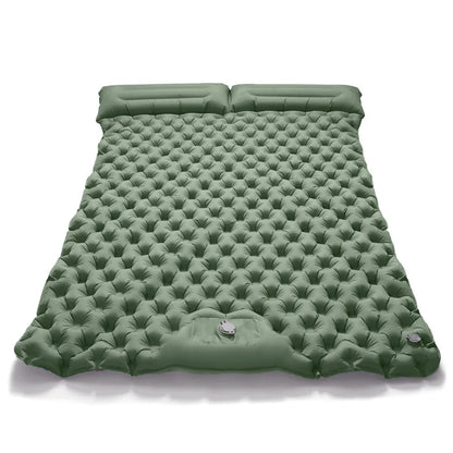 Doppelte aufblasbare Campingmatratze – extra breite, ultraleichte Isomatte mit integrierter Pumpe