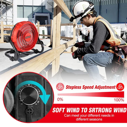 500W Draagbare Elektrische Camping Ventilator | Krachtige Draadloze Koelventilator