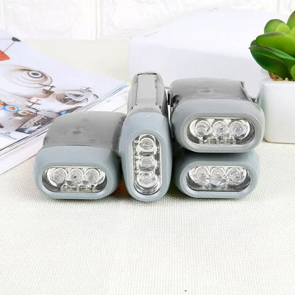 3 LED Hand Press Dynamo Flashlight – Wind-Up Emergency Flashlight for Camping, Outdoor and Home Use
