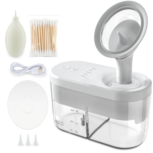 Elektrische Oorreiniger – 400ML Oorsmeer Verwijderaar met 4 Standen – Veilig & Comfortabel voor Volwassenen & Kinderen