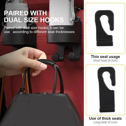 Multifunctional Car Headrest Hook and Cup Holder – Universal Car Seat Organizer for Bags and Drinks – Suitable for All Vehicles