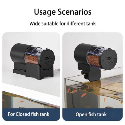Automatische Aquarium Voederautomaat – Timerfunctie & 100ml Reservoir voor Vissenvoer
