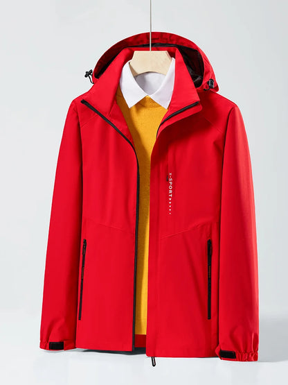 Casual Windbreaker Jas Heren – Waterdichte en Winddichte Outdoor Jas met Afneembare Capuchon voor Lente en Zomer
