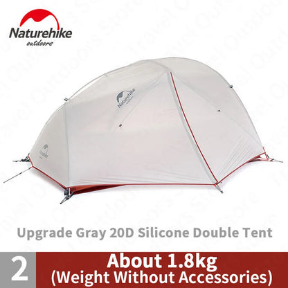 Naturehike Star River 2-Persoons Ultralichte Trekkingtent – 4-Seizoenen Waterdicht – 20D Silicone Nylon