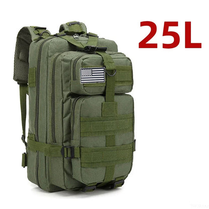 Waterdichte Tactische Rugzak 25L/50L – 1000D Nylon Outdoor Backpack met Molle voor Hiking, Jacht & Kamperen