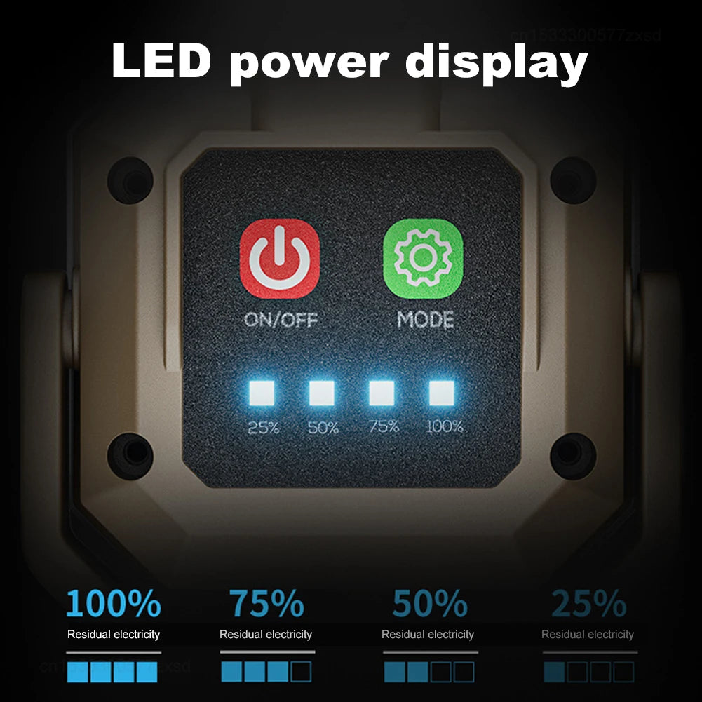 LED Werklicht met Magnetische Basis – Waterdichte Inspectielamp, Oplaadbare Noodlamp voor Auto Reparatie en Noodwerkzaamheden