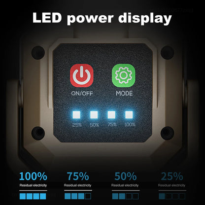 LED Werklicht met Magnetische Basis – Waterdichte Inspectielamp, Oplaadbare Noodlamp voor Auto Reparatie en Noodwerkzaamheden