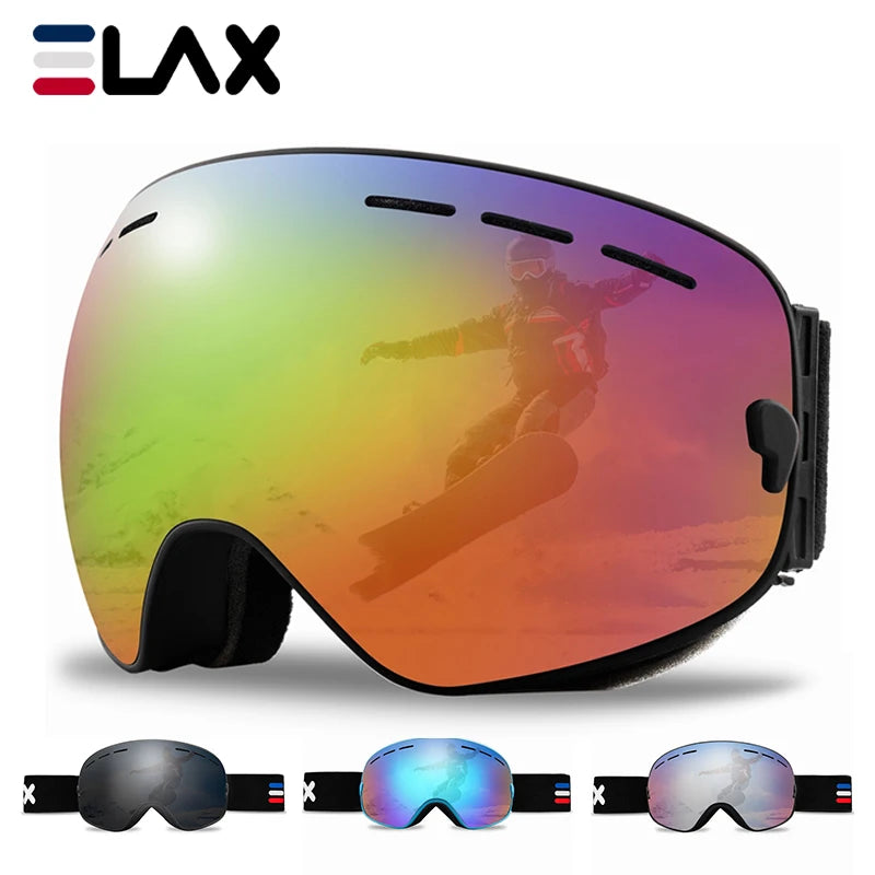 Antibeschlag-Skibrille mit Doppelgläsern – Schneebrille für Outdoor-Sportarten | Geeignet zum Skifahren, Snowboarden und Radfahren