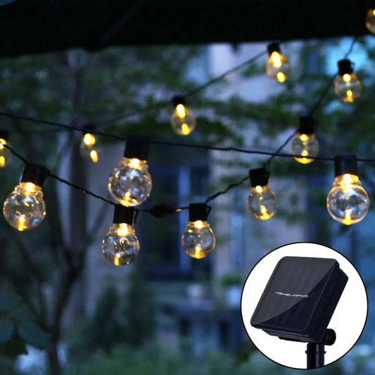 5/7/12 m LED-Kugel-Solar-Lichterkette – wasserdichte Beleuchtung für Party, Hochzeit, Garten und Terrasse