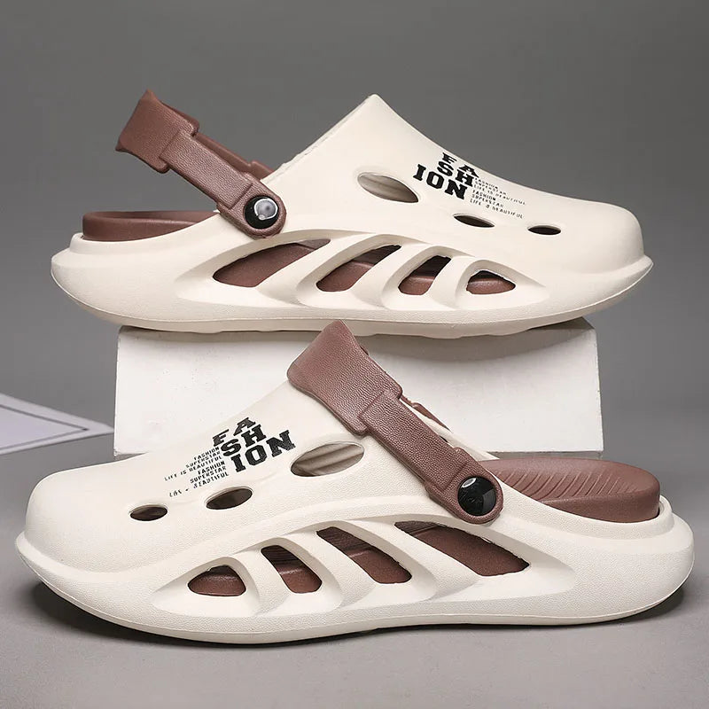 2024 Nieuwe Heren Outdoor Sandalen – Comfortabele Slip-On Slippers met Dikke, Zachte EVA Zool voor Strand en Tuin