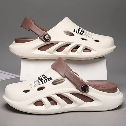 2024 Nieuwe Heren Outdoor Sandalen – Comfortabele Slip-On Slippers met Dikke, Zachte EVA Zool voor Strand en Tuin