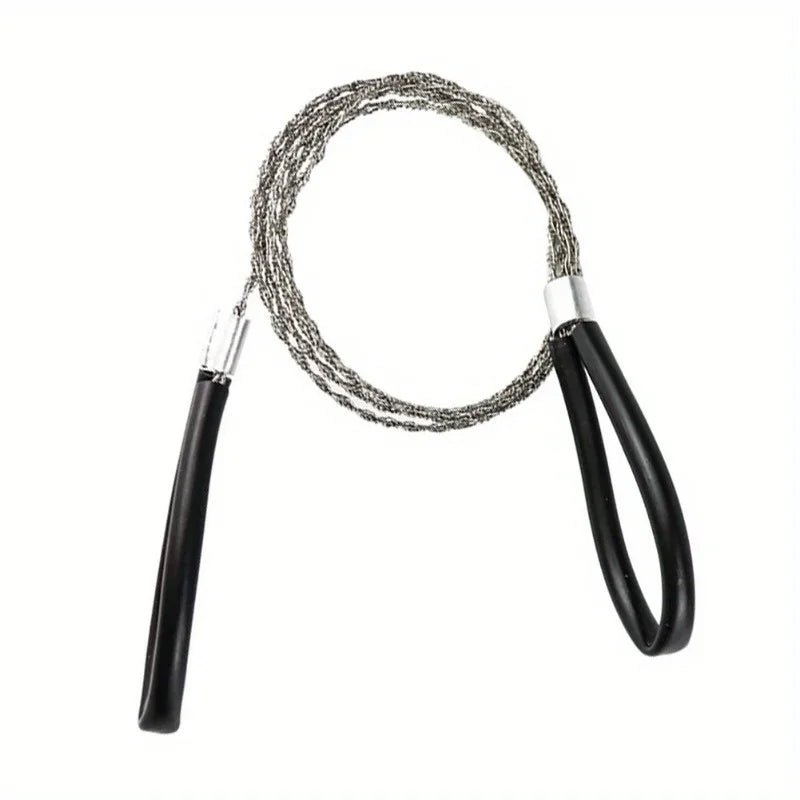 1PC Draagbare RVS Draadzaag met Vingerhandvat – Pocket Handzaag voor Kamperen, Hiking en Overleving