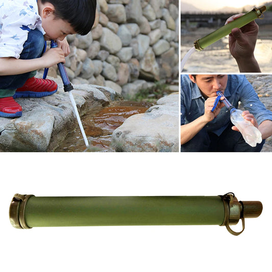 Draagbare Straw Water Filter, Geavanceerde Waterzuivering voor Buiten, Camping en Reizen, Compact en Efficiënt Waterfilter