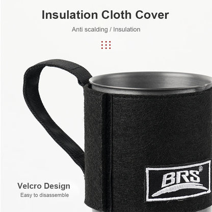 BRS-61 Jet Boiler Campingkocher-Set – Ultraleichtes einteiliges Kochset mit Wärmesammelsystem für Outdoor und Rucksackreisen
