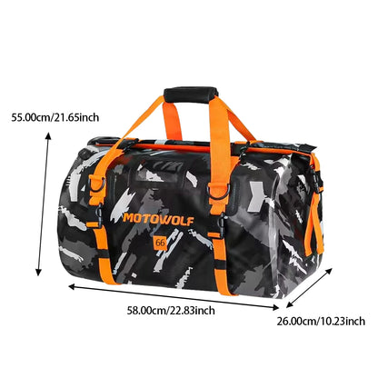 Motorcycle Dry Bag 40L/66L - Waterdichte Reflecterende Duffle Bag voor Reizen, Kamperen, Skiën, Fietsen, en Outdoor Avonturen