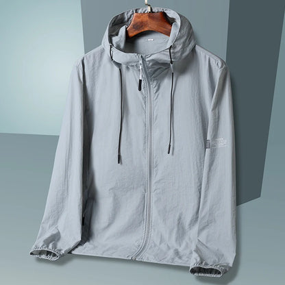 Zomer Jas met Capuchon – Sneldrogende Windbreaker voor Heren met UV-bescherming, Geschikt voor Vissen en Jagen