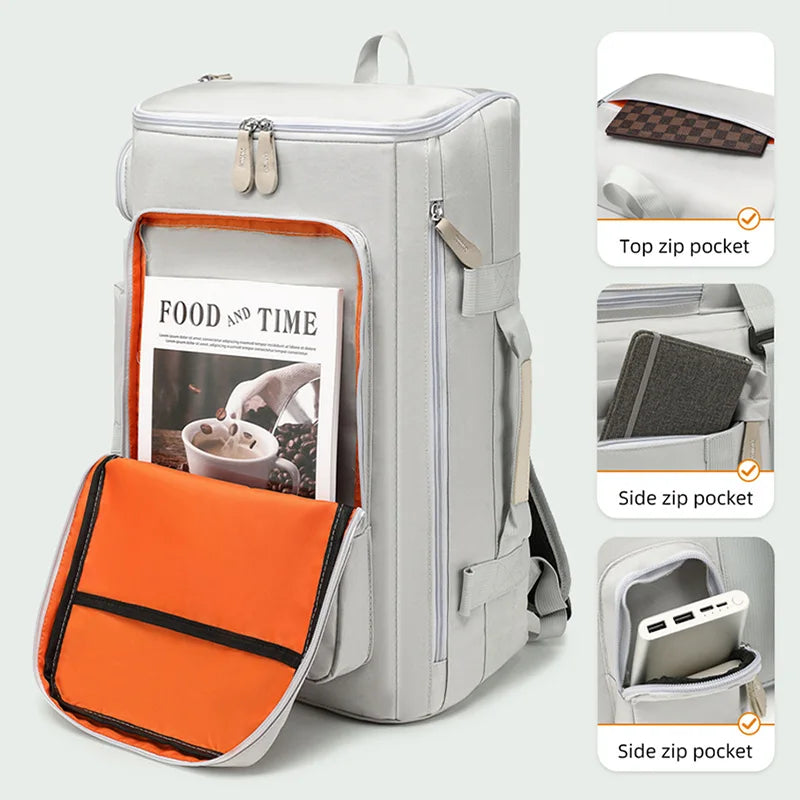 Sporttasche mit großem Fassungsvermögen – Reisetasche mit Nass-/Trocken-Trennung, sportlicher Rucksack für Yoga und Fitness
