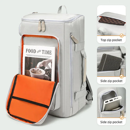 Sporttasche mit großem Fassungsvermögen – Reisetasche mit Nass-/Trocken-Trennung, sportlicher Rucksack für Yoga und Fitness