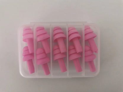 5Pairs/set box-packed comfort earplugs noise reduction silicone Soft Ear Plugs Swimming Silicone Earplugs Protective for sleep