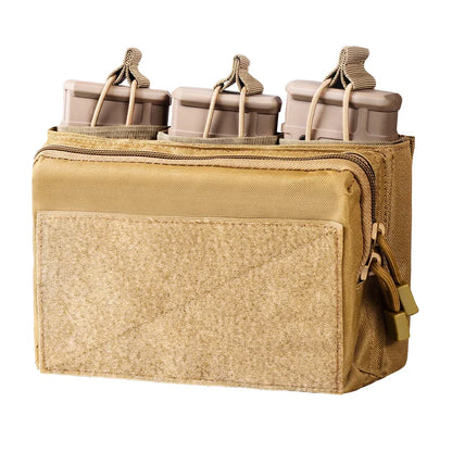Tactical Triple Magazine Pouch – 5.56mm &amp; 7.62mm Open Top MOLLE Pouch for Airsoft and Hunting