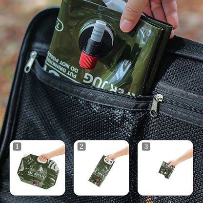 Draagbare Outdoor Waterzak 7.5L – Vouwbare Waterzak met Kraan, Grote Capaciteit PET Materiaal
