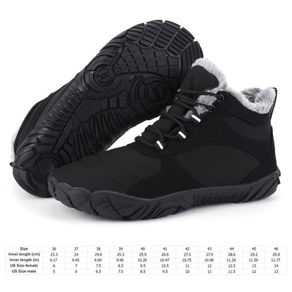 Winter Boots voor Mannen en Vrouwen - Waterdichte Buitenboots met Plush Voering, Antislip, Flexibele Rubber Zolen, Grootte 36-46