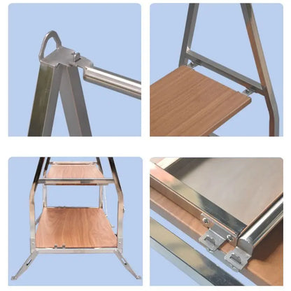 Outdoor Camping Opbergplank | Draagbare Vouwbare RVS Opbergrek voor Tuin en Kamperen