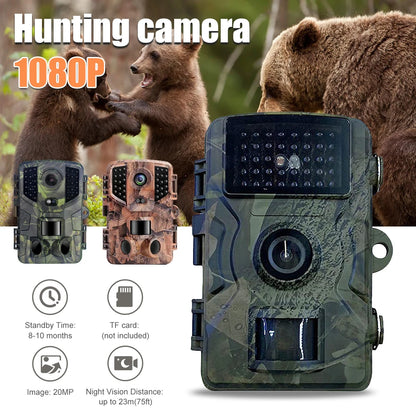 20MP 1080P Wildkamera – Wasserdichte Infrarot-Nachtsichtkamera mit Bewegungserkennung